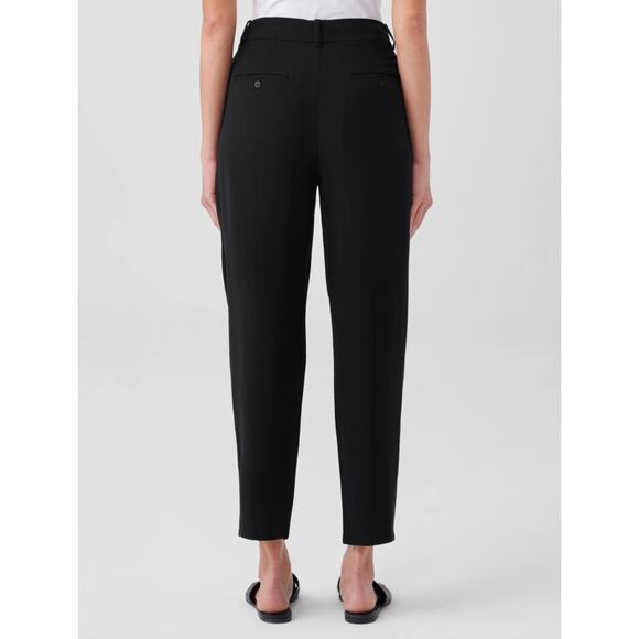 Eileen Fisher Silk Georgette Crepe Carrot Pant size 2X, Black | NEW $268 - Picture 2 of 5